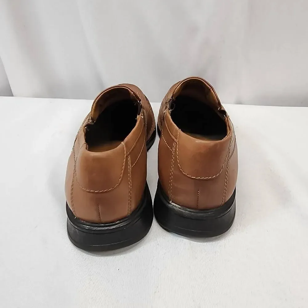 Clarks Northam Racer Slip On Leather Loafer Cognac Men's 11 Casual Ortholite
